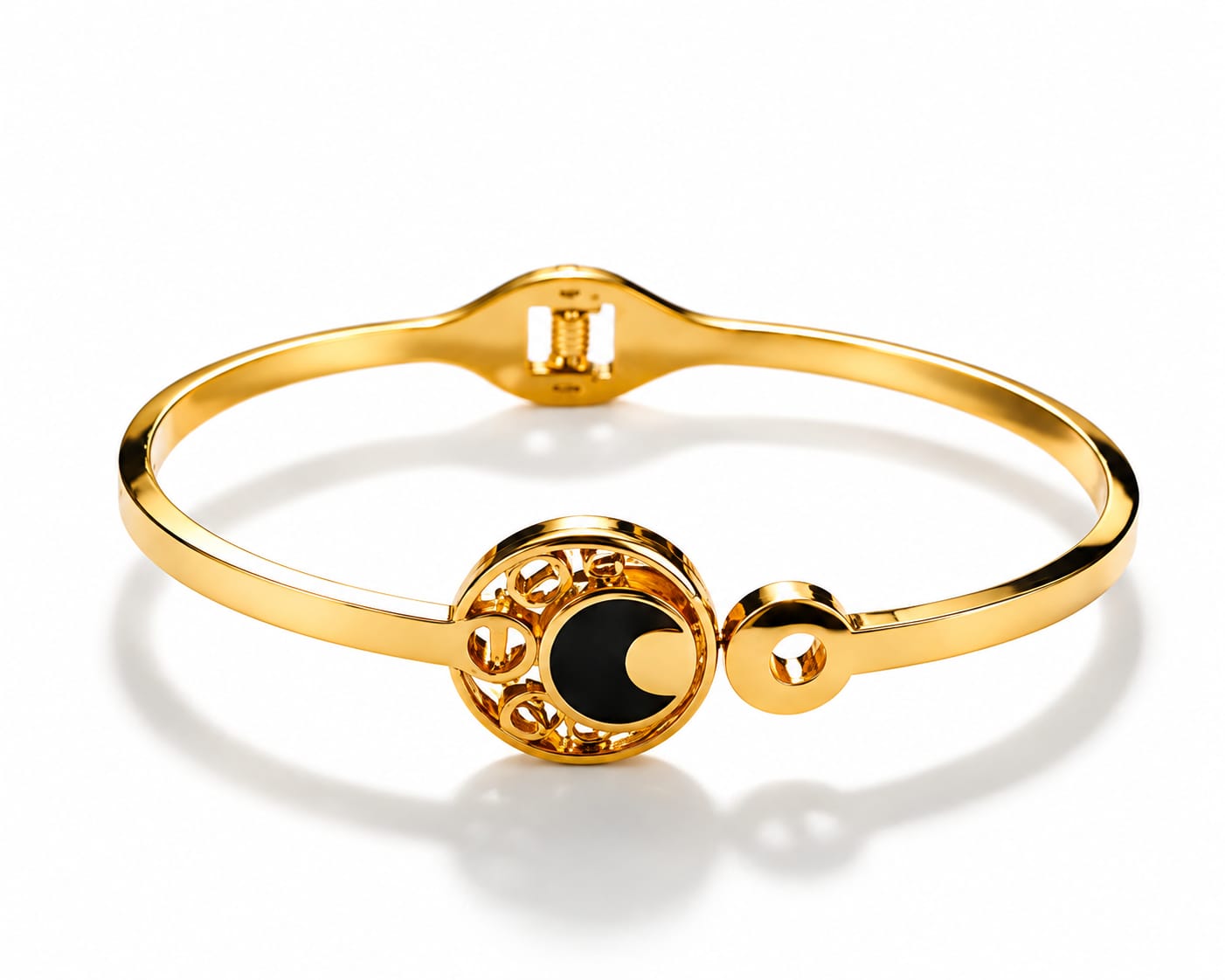 Midnight Crescent Gold Bracelet