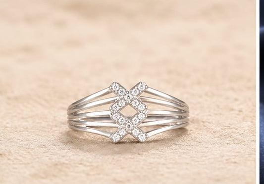 Infinity Cross Crystal Ring