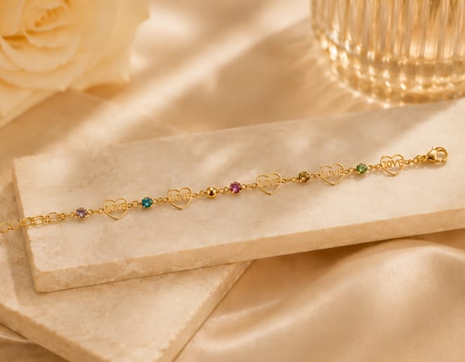 Golden Love Chain Bracelet