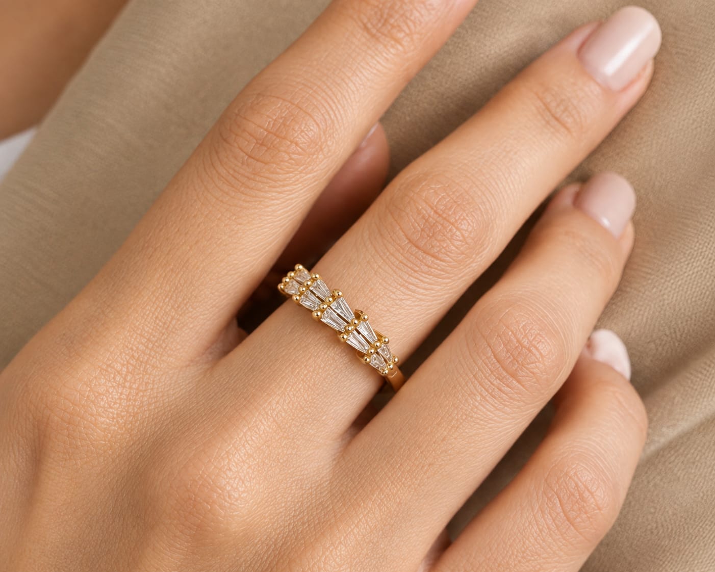 Crystal Bow Adjustable Ring