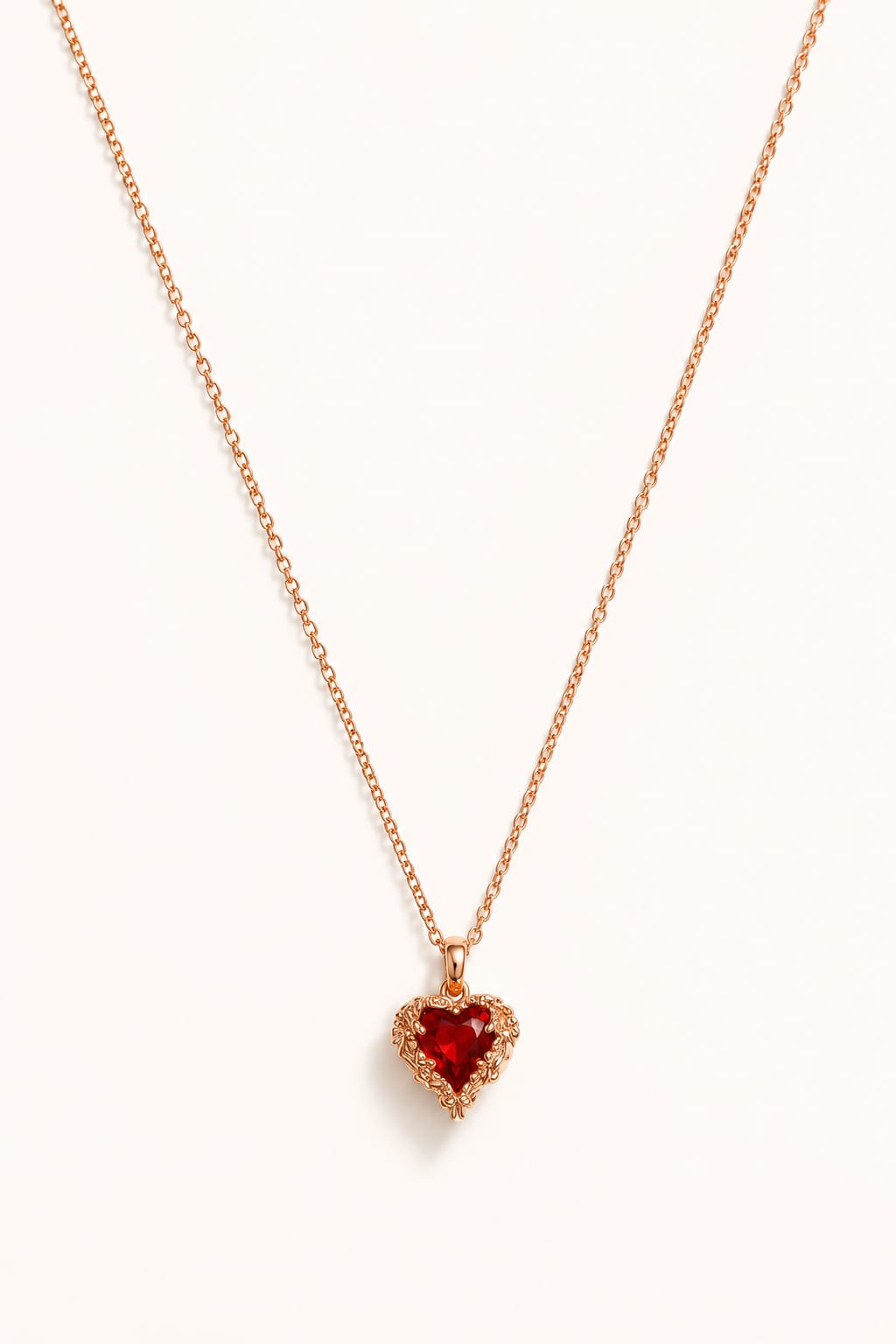 Royal Ruby Heart Necklace
