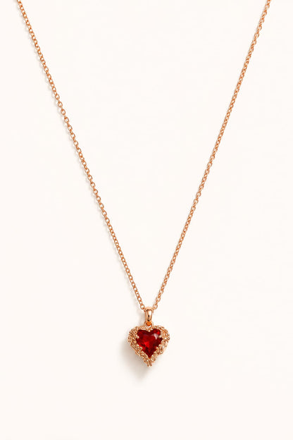 Royal Ruby Heart Necklace