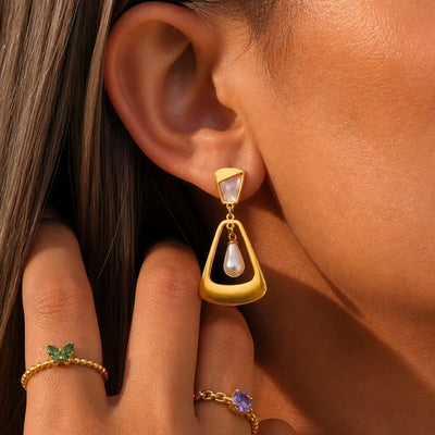 Blush Pearl Statement Earrings