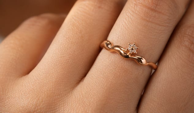 Luna Wave Adjustable Ring