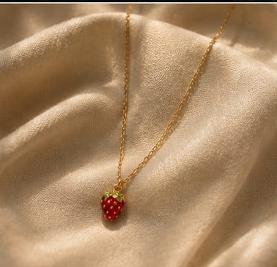 Scarlet Strawberry Necklace