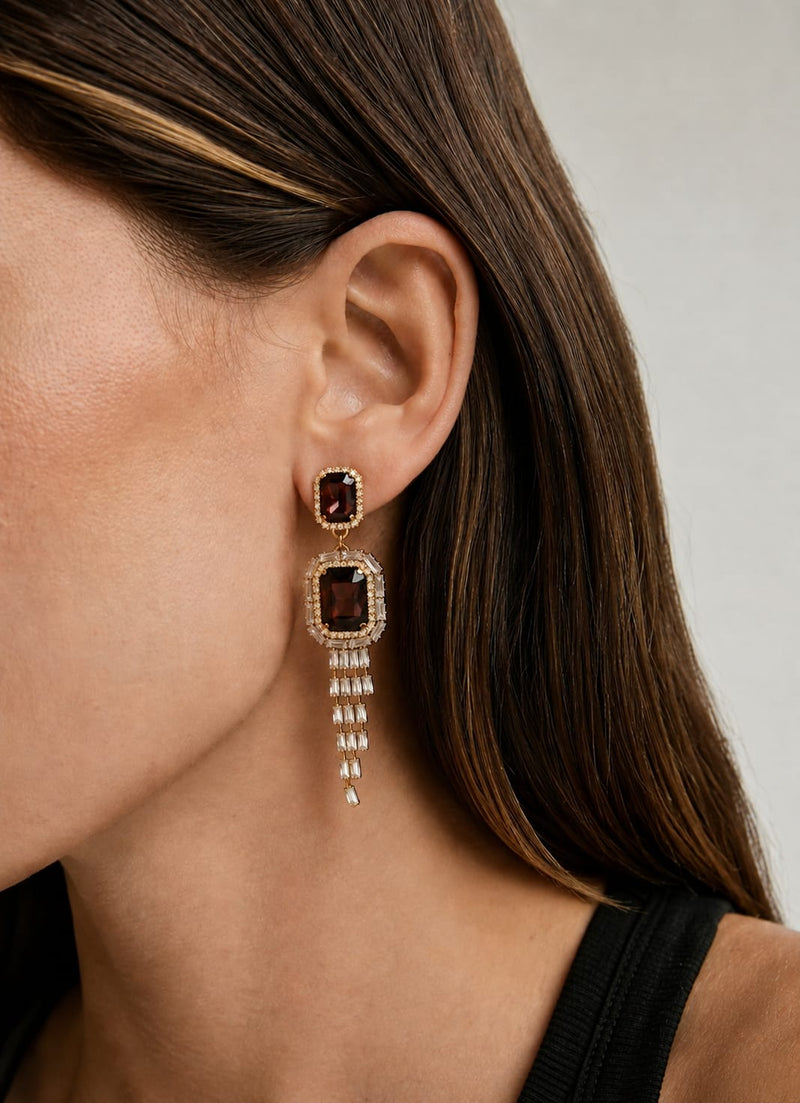 Ruby Cascade  Earrings