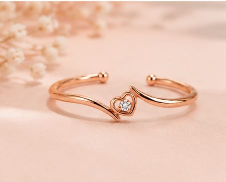 Rosewave Heart Ring