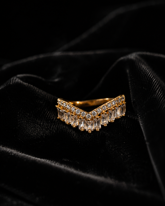 Crystal Crown Adjustable Ring