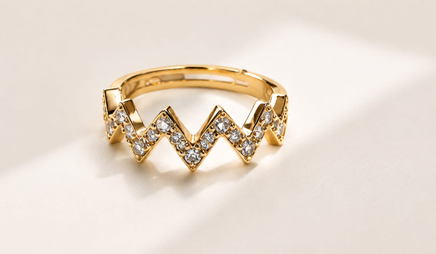 Zigzag Adjustable Ring