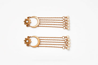 Royale Pearl Chain Earrings