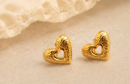 Luxe Heart Stud Earrings