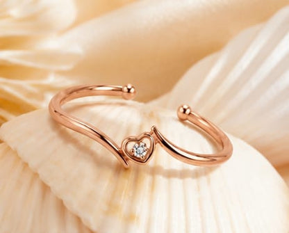 Rosewave Heart Ring