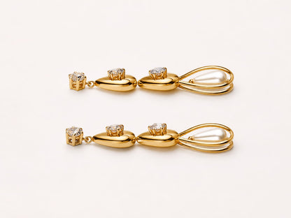 Royale Golden Pearl Earrings