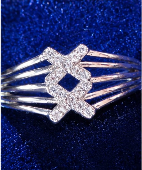 Infinity Cross Crystal Ring