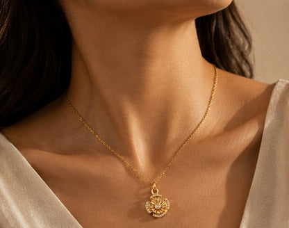 Celestial Rotating Crystal Necklace