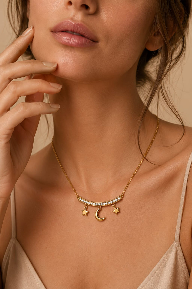 Starry Night Gold Necklace