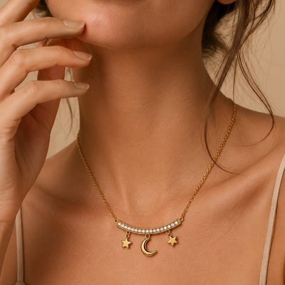 Starry Night Gold Necklace