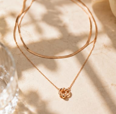 Layered Infinity Heart Necklace