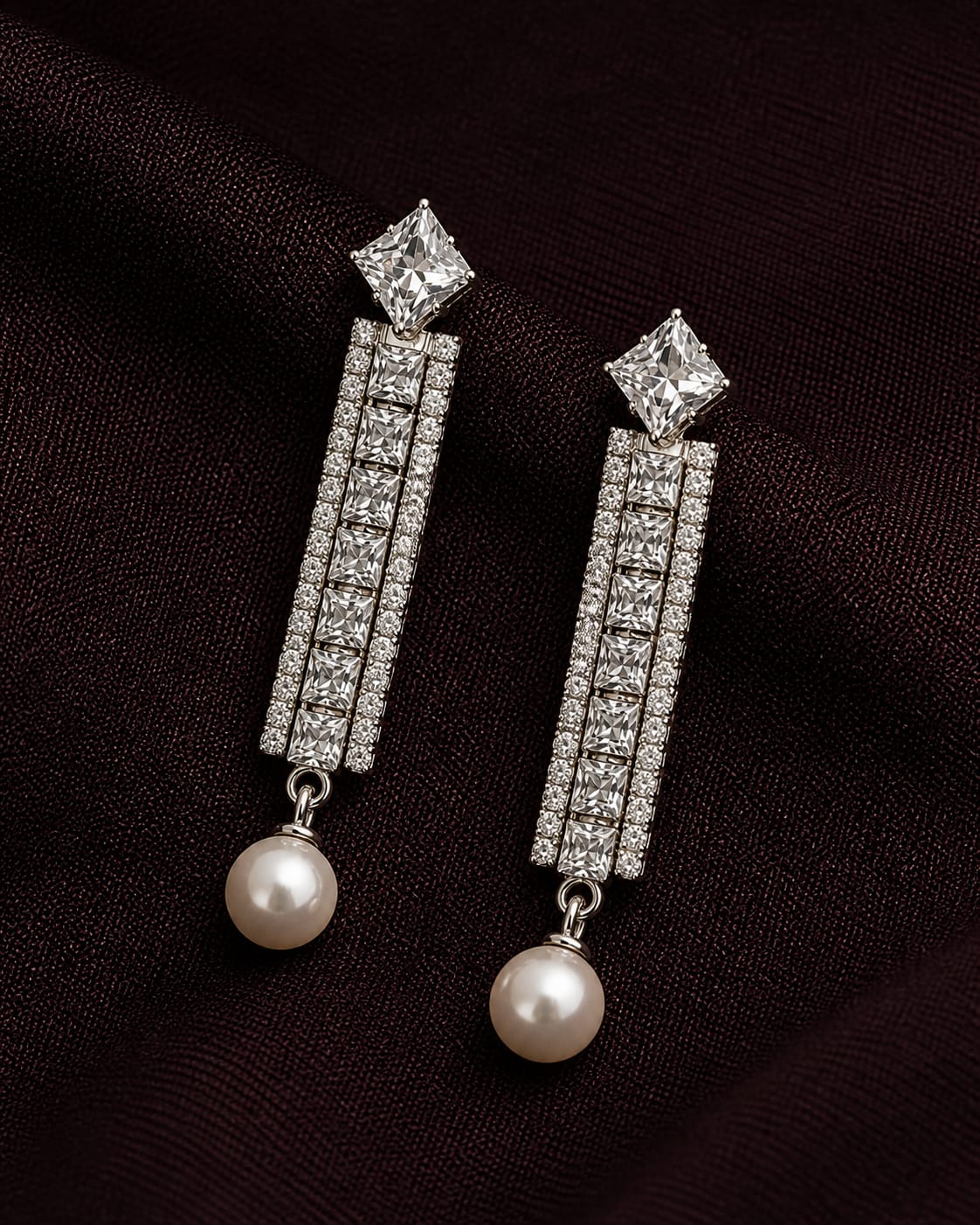 Luna Crystal Pearl Earrings