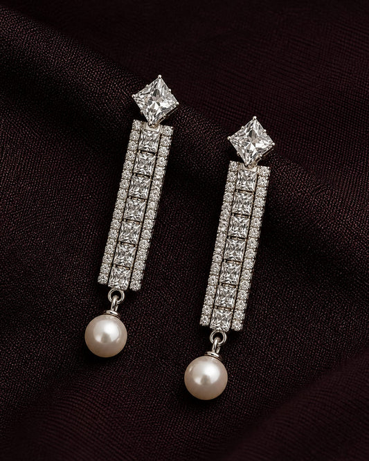 Luna Crystal Pearl Earrings