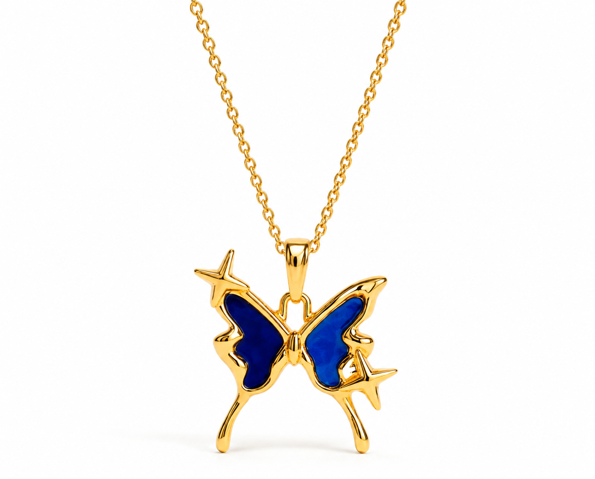 Azure Butterfly Necklace