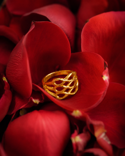 Infinity Weave Gold Ring