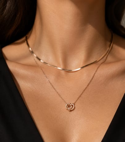 Layered Infinity Heart Necklace