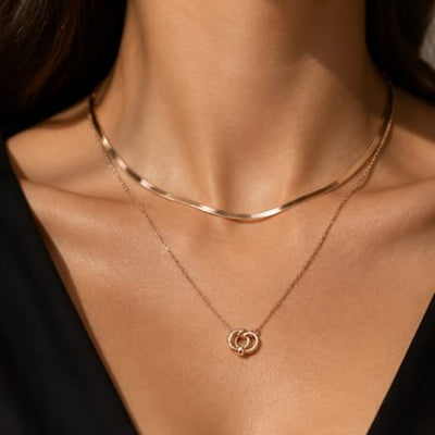 Layered Infinity Heart Necklace