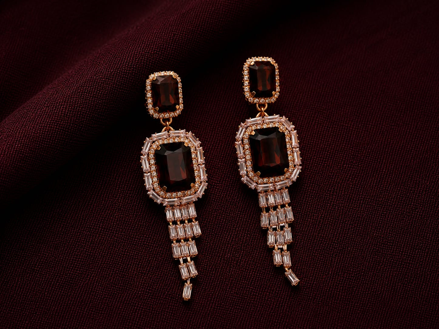 Ruby Cascade  Earrings