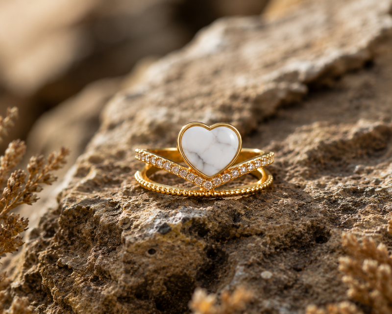 Moonheart Adjustable Ring