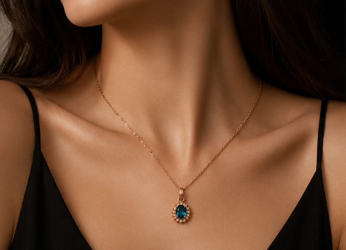 Royal Blue Crystal Necklace
