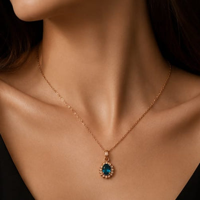 Royal Blue Crystal Necklace