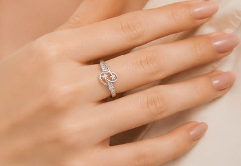 Infinity Bloom Silver Ring
