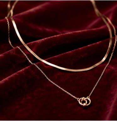 Layered Infinity Heart Necklace