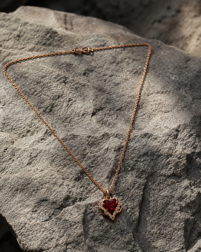 Royal Ruby Heart Necklace