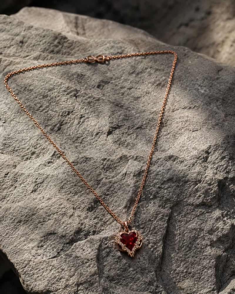 Royal Ruby Heart Necklace