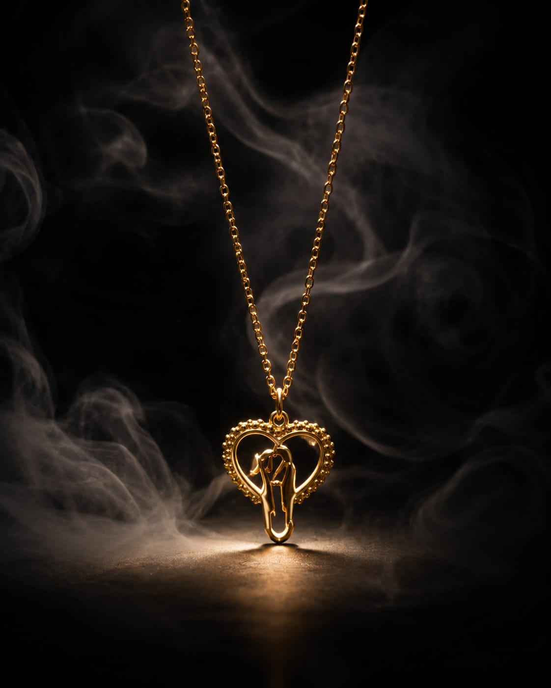 Golden Love Lock Necklace