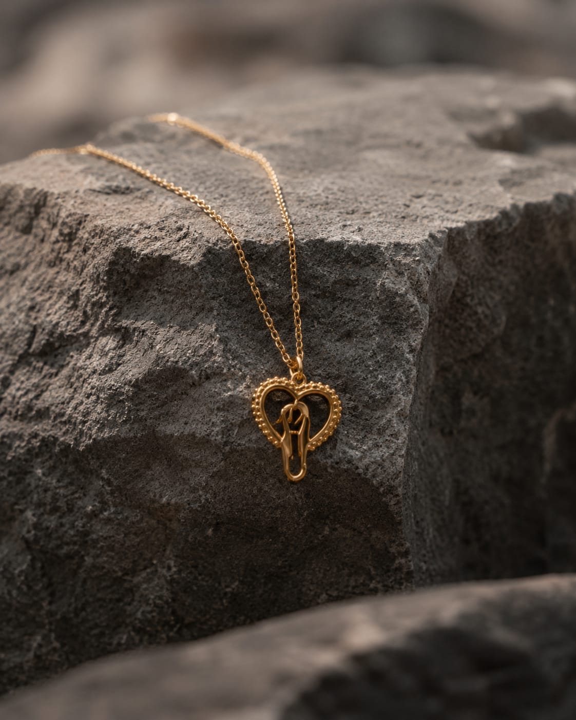 Golden Love Lock Necklace