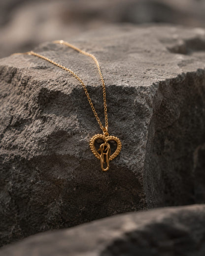 Golden Love Lock Necklace