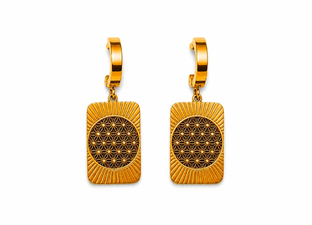 Royal Sunburst Drop Earrings