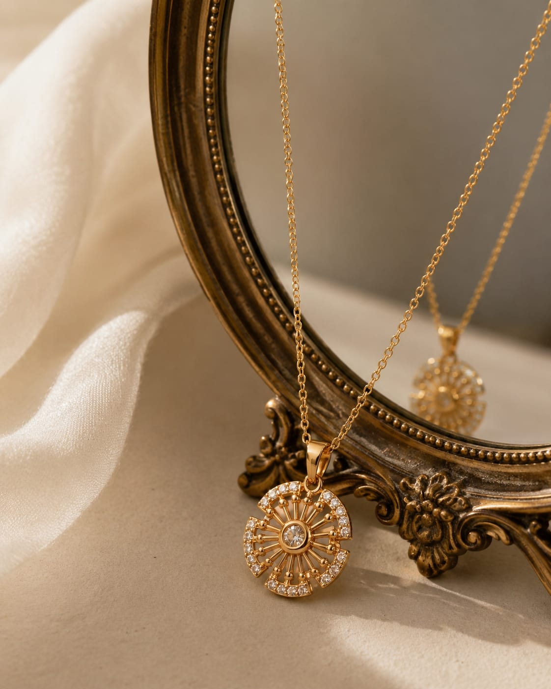 Celestial Rotating Crystal Necklace