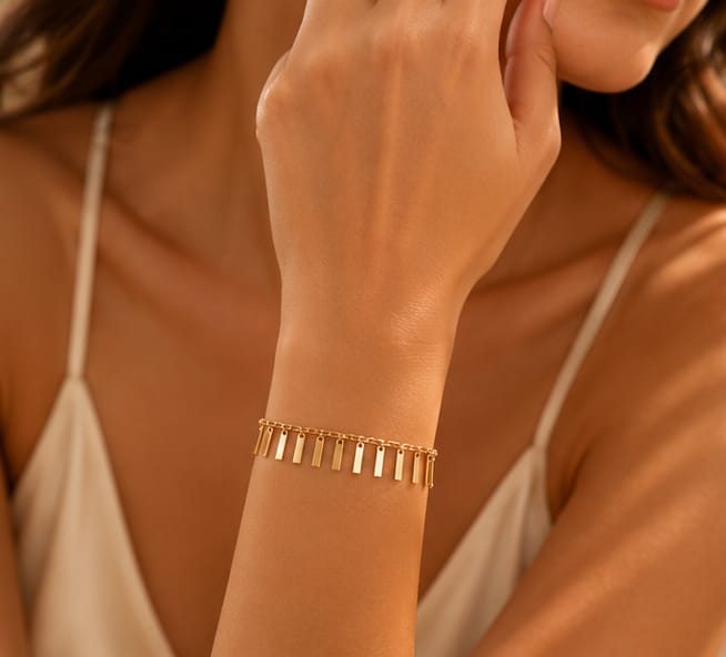 Celestial Bar Charm Bracelet