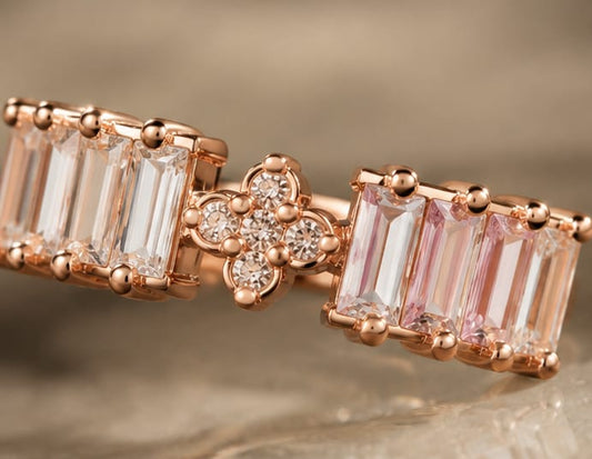 Rose Gold Floral Ring