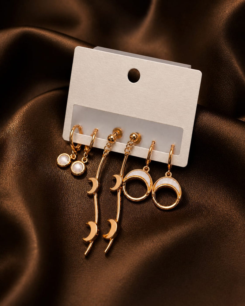 Moonlight Trio Earrings Set