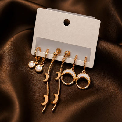 Moonlight Trio Earrings Set