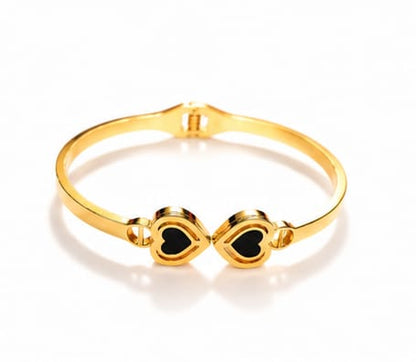 Golden Twin Hearts Bracelet