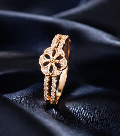 Rose Gold Flower Ring