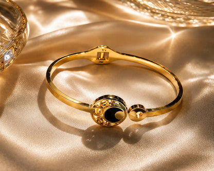 Midnight Crescent Gold Bracelet