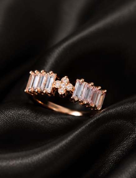 Rose Gold Floral Ring