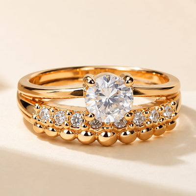 Regal Crystal Adjustable Ring
